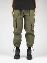 Men's Drawstring Cargo Pants Moss Woman Sweatpants