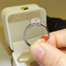 3 Carat Moissanite 925 Sterling Silver Square Shape Ring Rings