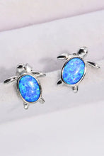 Opal Turtle Stud Earrings Blue One Size Earrings