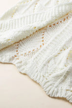 Openwork Open Front Long Sleeve Cardigan Cardigans