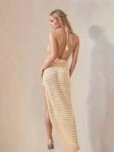 Hollow Out Halter Neck Cover-Up Dress Swimwear Cover-Ups