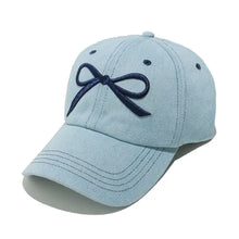 Bow Embroidered Denim Baseball Cap Hats