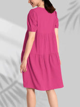 Round Neck Short Sleeve Mini Tee Dress Casual Dresses