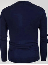 Men's Plus Size Striped V-Neck Button-Up Cardigan Cardigans