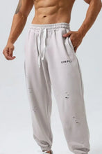 Men's Plus Size Distressed Drawstring Joggers Woman Sweatpants