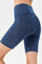 Basic Bae Asymmetrical Waist Denim Shorts with Pockets Denim Shorts