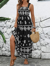 Printed Square Neck Maxi Cami Dress Casual Dresses