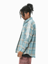 Men's Casual Plaid Flannel Button-Up Oversized Shirt Mens Tops