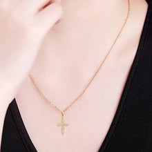 925 Sterling Silver Moissanite Cross Pendant Necklace Necklaces