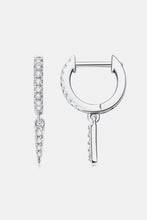 Moissanite 925 Sterling Silver Huggie Drop Earrings Silver One Size Earrings