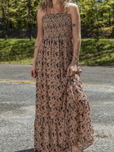 Printed Smocked Bodice Maxi Dress Maxi Dresses