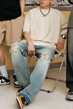 Men's Round Neck Half Sleeve T-Shirt Beige Mens Tops