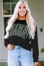 Round Neck Long Sleeve MAMA Graphic Sweatshirt Woman Sweatshirts