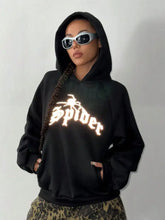 SPIDER Long Sleeve Hoodie with Kangaroo Pocket Woman Sweatshirts