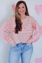 Leopard Exposed Seam Blouse Blush Pink Woman Blouses