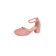 Round Toe Block Heels Pumps Pink woman pumps