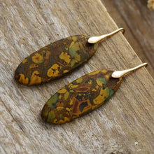 Natural Stone Copper Dangle Earrings Earrings