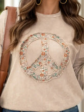 Plus Size Peace Sign Long Sleeve Sweatshirt Woman Sweatshirts