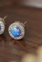 Opal 4-Prong Round Stud Earrings Earrings