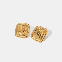 Stainless Steel Stud Earrings Gold One Size Earrings