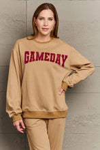 Simply Love Simply Love Full Size GAMEDAY Graphic Sweatshirt Mocha Woman Sweatshirts