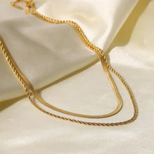 18K Gold-Plated Double-Layered Necklace Necklaces