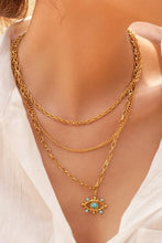 Evil Eye Design Turquoise Pendant Necklace Necklaces