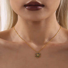 Stainless Steel Inland Zircon Snowflake Necklace Fashion Jewelry