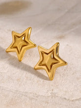 Stainless Steel Star Stud Earrings Earrings