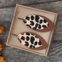 Leaf Shape Leather Dangle Earrings Earrings