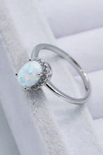 925 Sterling Silver 4-Prong Opal Ring Rings