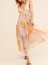 Printed V-Neck Sleeveless Dress Blush Pink Woman Casual Dress