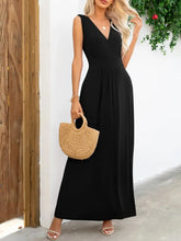 Surplice Neck Sleeveless Maxi Dress Woman Maxi Dress
