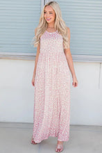 Leopard Round Neck Sleeveless Maxi Dress Maxi Dresses