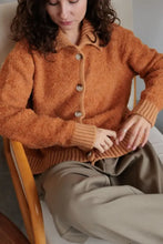 Collared Neck Button Down Long Sleeve Cardigan Cardigans