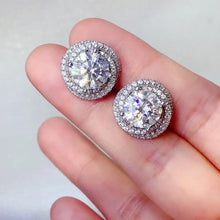 6 Carat Moissanite 925 Sterling Silver Earrings Earrings
