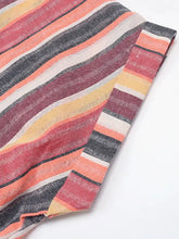 Striped Surplice Short Sleeve Dress Casual Dresses