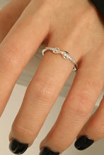 925 Sterling Silver Inlaid Zircon Infinity Symbol Ring Rings