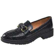 Round Toe Block Heels Loafers Woman Loafers