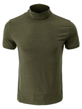 Men's Full Size Mock Neck Short Sleeve T-Shirt Plus Size Mens Tops