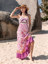 Printed Scoop Neck Cami Dress Heliotrope Purple Woman Maxi Dress