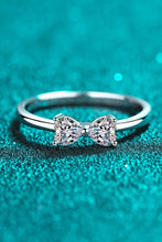 Moissanite Bow Rhodium-Plated Ring Rings