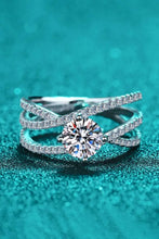 1 Carat Moissanite Crisscross Ring Rings