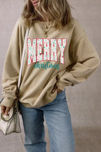 MERRY CHRISTMAS Round Neck Long Sleeve Sweatshirt Woman Sweatshirts