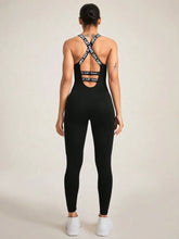 Crisscross Back Sleeveless Active Jumpsuit Woman Activewear