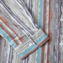 Men's Casual Vintage Striped Long Sleeve Button-Down Shirt Mens Tops