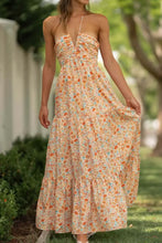 Tiered Halter Neck Printed Cami Dress Woman Maxi Dress