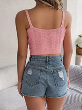 Cable-Knit Short Cami Tanks & Camis