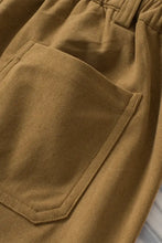 Half Elastic Waist Straight Pants Woman Pants