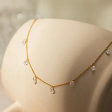 Stainless Steel Rhinestone Pendant Necklace Fashion Jewelry